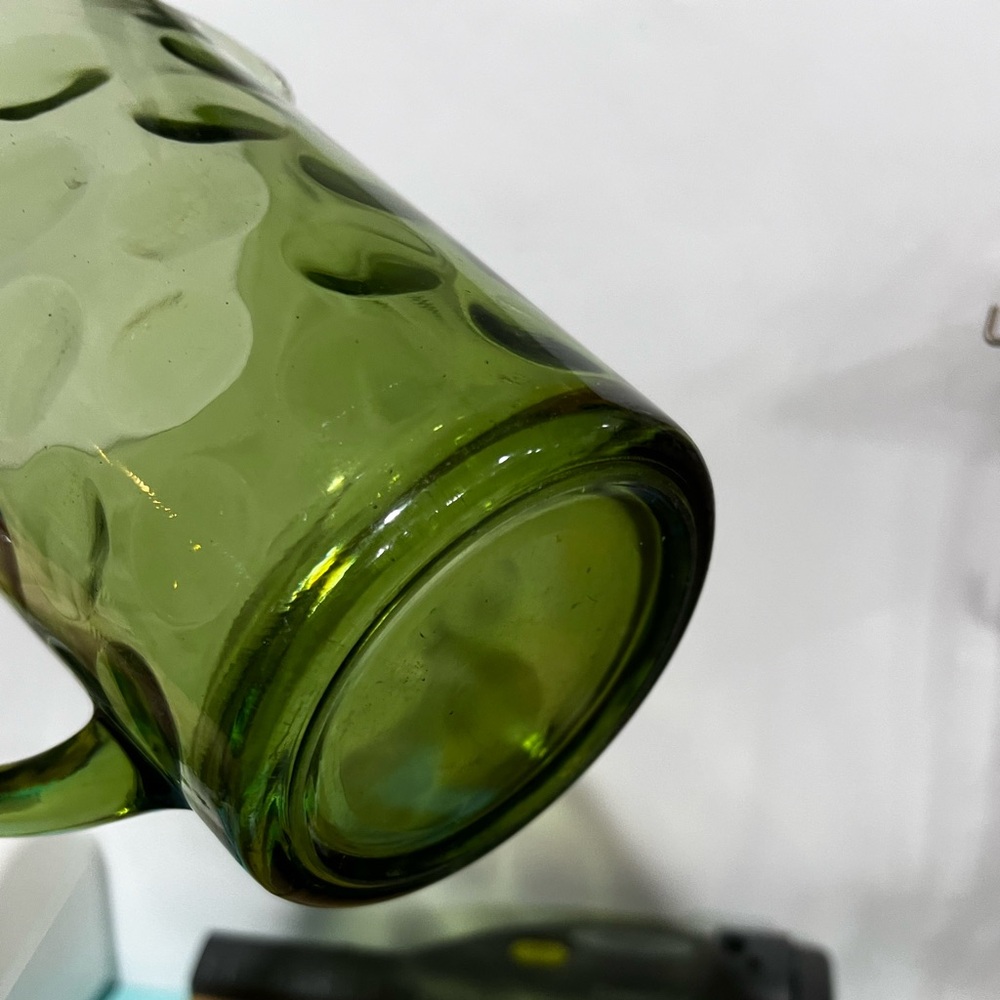 vintage Hazel-Atlas Eldorado Avocado Green glass pitcher - Picture 4 of 10
